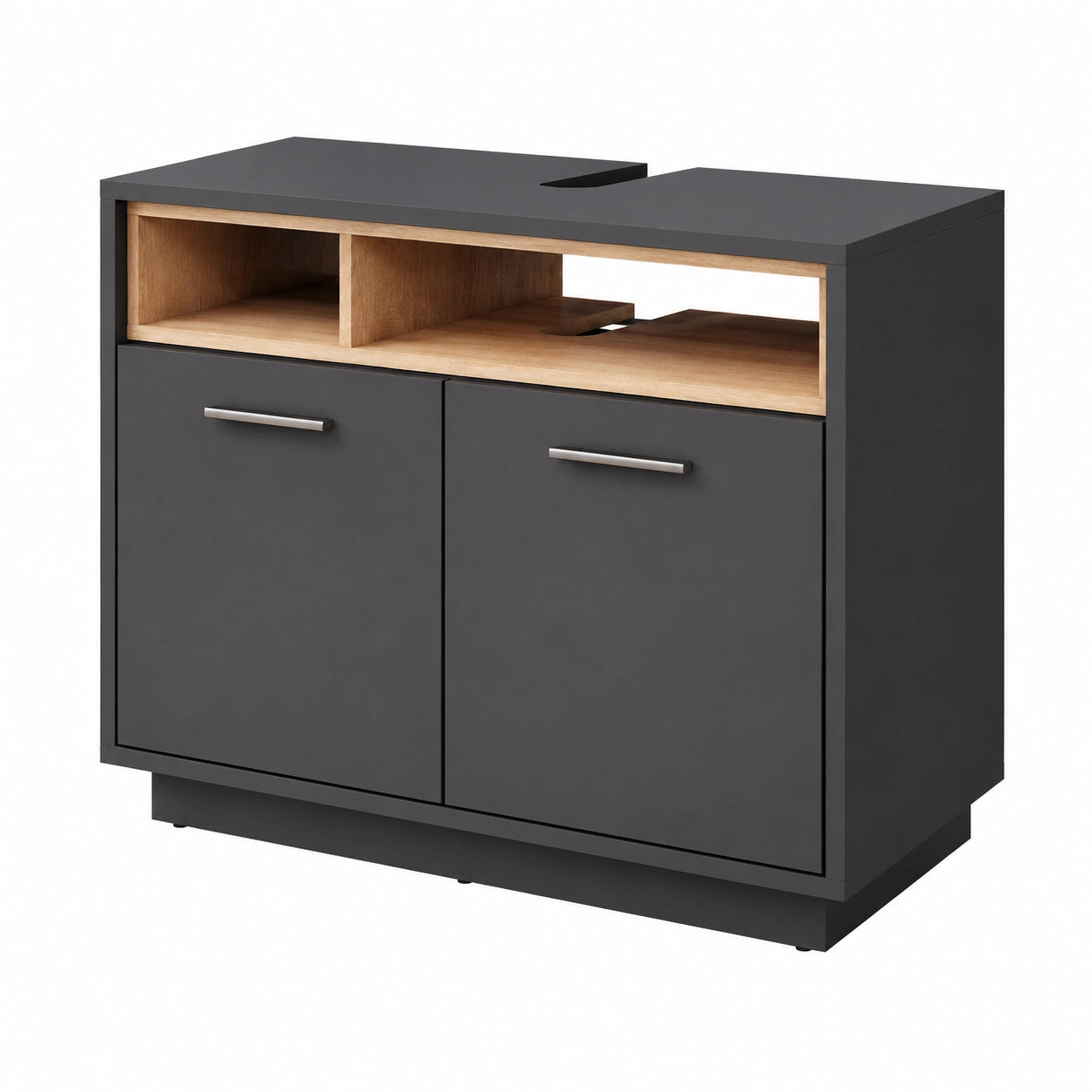 Waschbeckenunterschrank – 80 × 64 cm, Anthrazit - orviloq