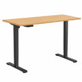 Schreibtisch – 160 × 70 cm, höhenverstellbar, elektrisch, aus Buchenholz, Schwarz - orviloq