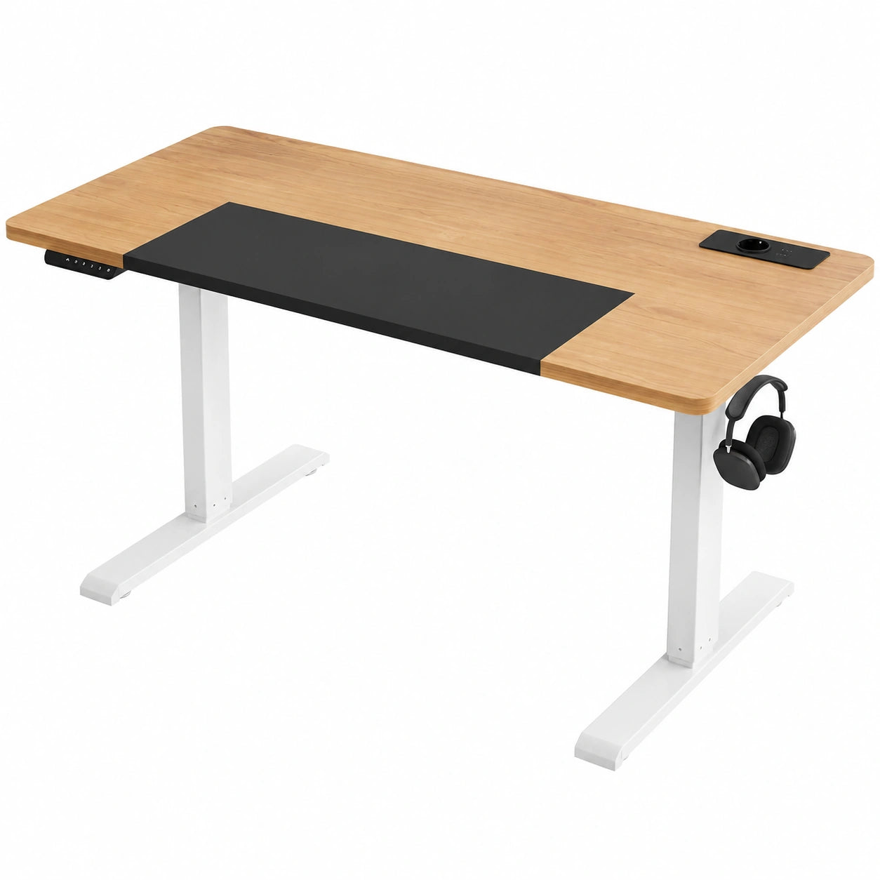 Schreibtisch – 140 × 60 cm, höhenverstellbar, elektrisch, Braun - orviloq