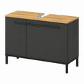 Waschbeckenunterschrank – 80 × 59 × 34 cm, aus Eichenholz - orviloq