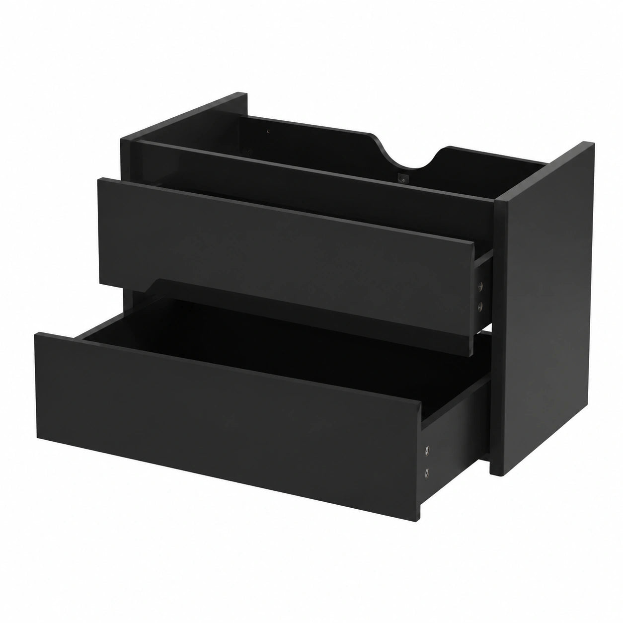 Waschbeckenunterschrank – 50 × 80 cm, Schwarz, für Badezimmer - orviloq