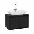 Unterschrank – 3-teilig, 65 cm, aus Keramik, Schwarz - orviloq