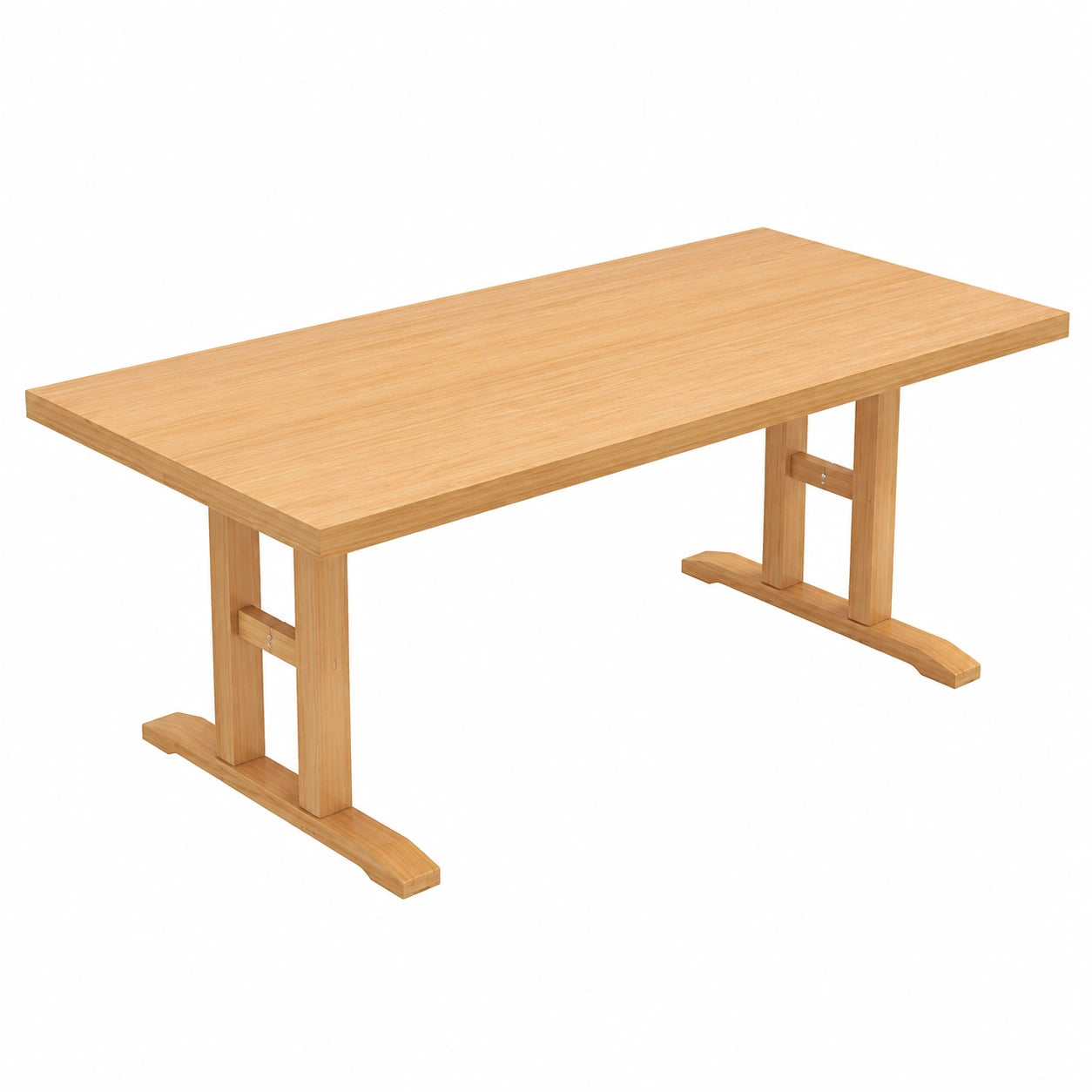 Tisch – 180 × 80 × 75 cm, aus Massivholz und Holz, für Wohnzimmer - orviloq