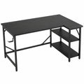 Tisch – 120 × 70 cm, mit Ablagen, Schwarz - orviloq