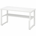 Computertisch – 120,7 × 61 cm, moderner Stil, Weiß, für Wohnzimmer und Schlafzimmer - orviloq