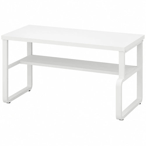 Computertisch – 120,7 × 61 cm, moderner Stil, Weiß, für Wohnzimmer und Schlafzimmer - orviloq